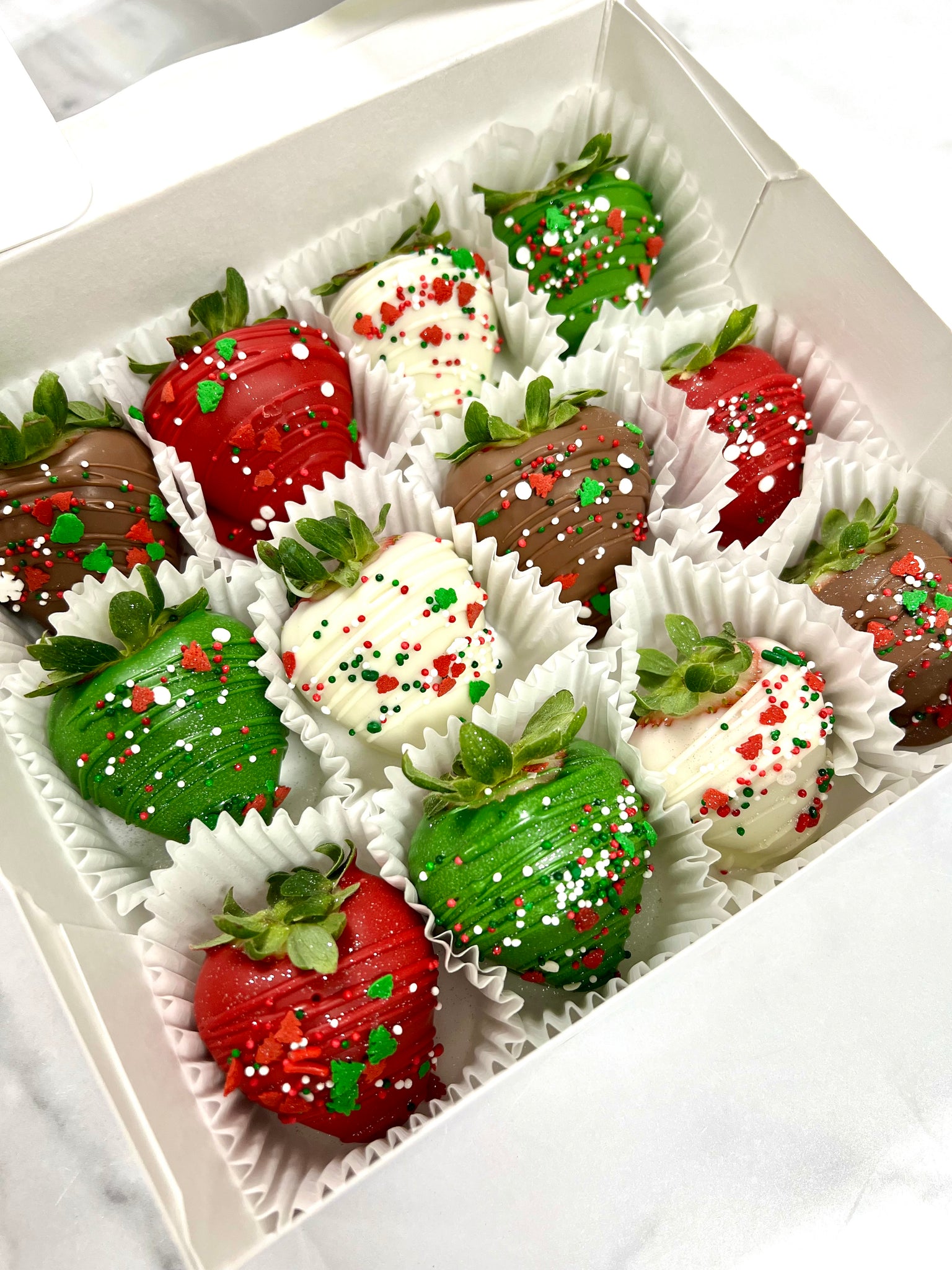 Christmas Sprinkle Strawberries